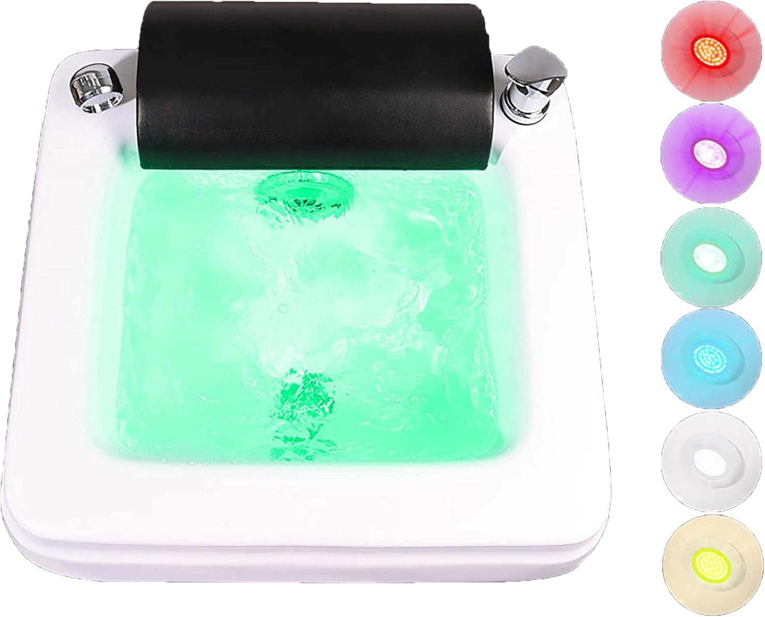 SADRIM Feet Soaking Tub,foot Massager Spa,Acrylic Pedicure Sink,Pedicure Foot Spa,foot Soak Tub,deep Foot Bath Spa With Massage Surfing,foot Spa,foot Tub For Soaking Feet,with 7 Colorful Lights