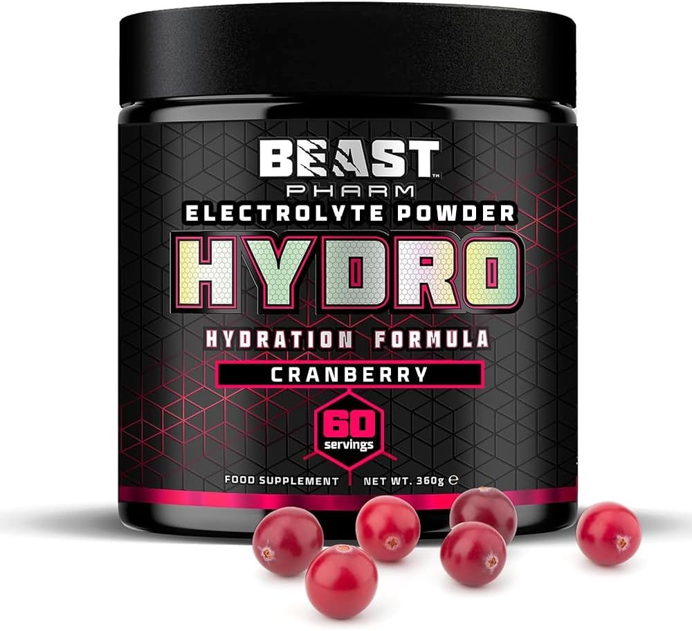 Beast | Electrolytes Powder | 60 Servings Keto Hydration Drinks with Potassium | 360g, Cranberry