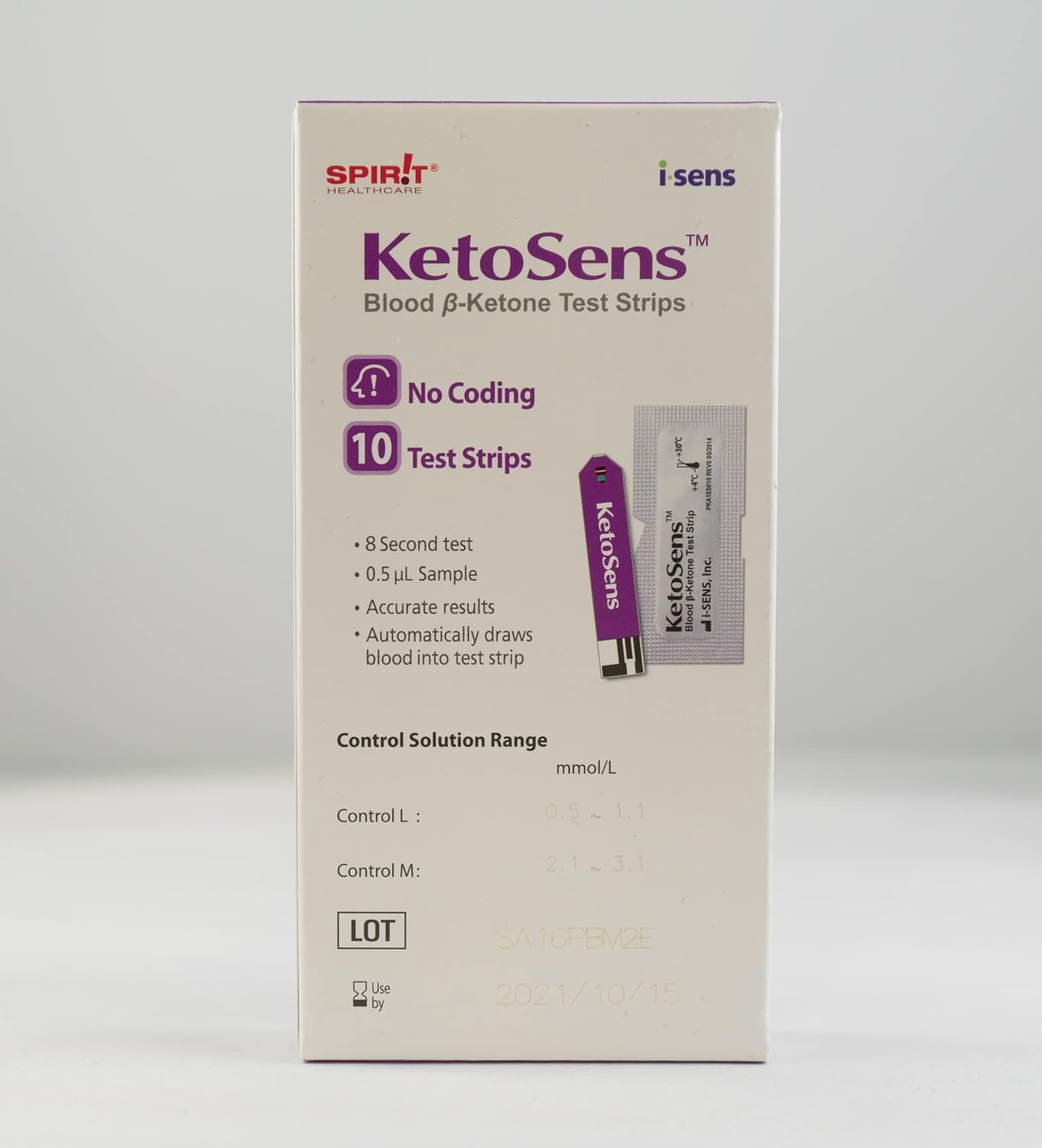 KetoSens Ketone Test Strips for CareSens Dual Monitor