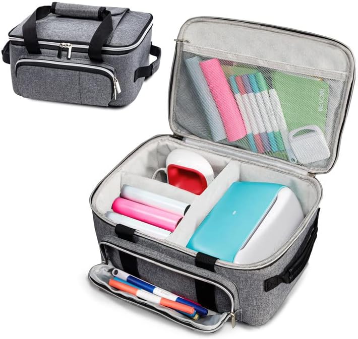 VIGEGARI Carrying Case Compatible with Cricut Joy, Easy Press Mini, Carrying Bag with Pockets for Cri cut Accessories, Cri cut Case