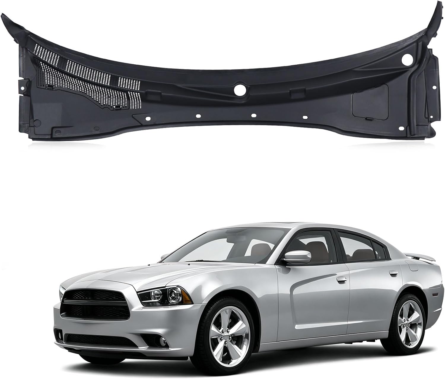57010314AI Windshield Wiper Cowl Panel Compatible with Dodge Charger 2012-2023 Front Window Cover Charger Cowing Insert Panel