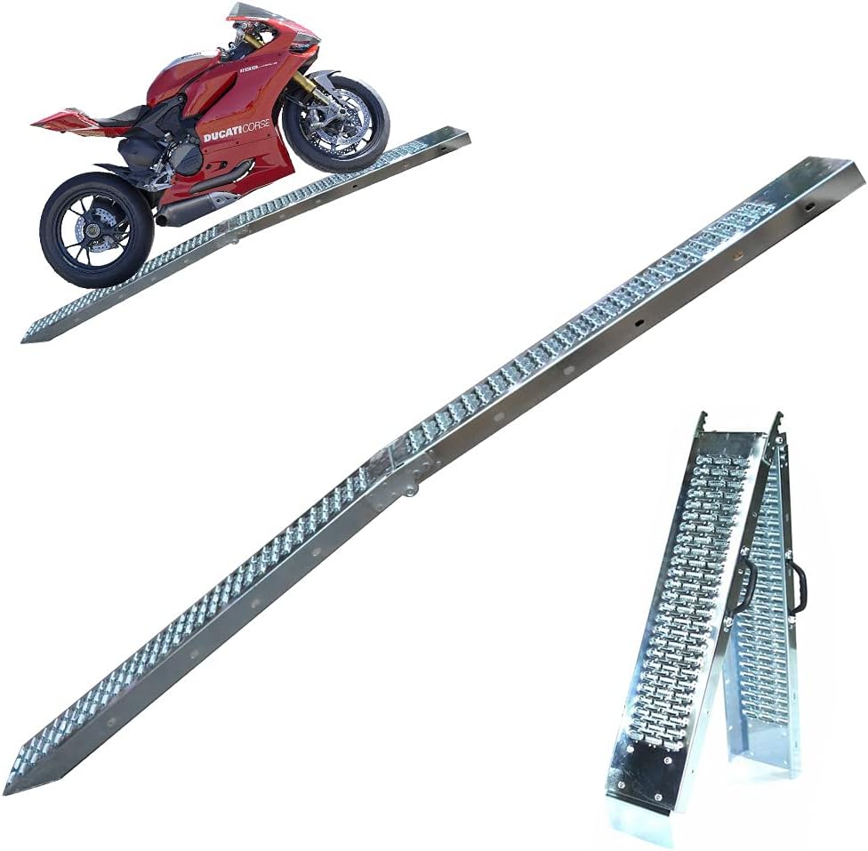 Ramp Folding Steel Loading x1 200KG 1.8 Metre Trailer Motorbike Motorcycle 1800mm x 225mm x 45mm NOT SUITABLE FOR TRACK MACHINES Handle loads of up to 200kg each