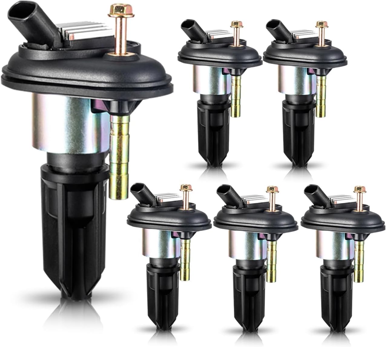 ENA Set of 6 Ignition Coil Pack Compatible with Chevy GMC Isuzu Hummer Saab Buick Trailblazer Envoy Rainer Colorado Canyon Ascender i-280 i-290 i-350 9-7x H3 2.8L 2.9L 3.5L 4.2L Replace# UF303 C1395