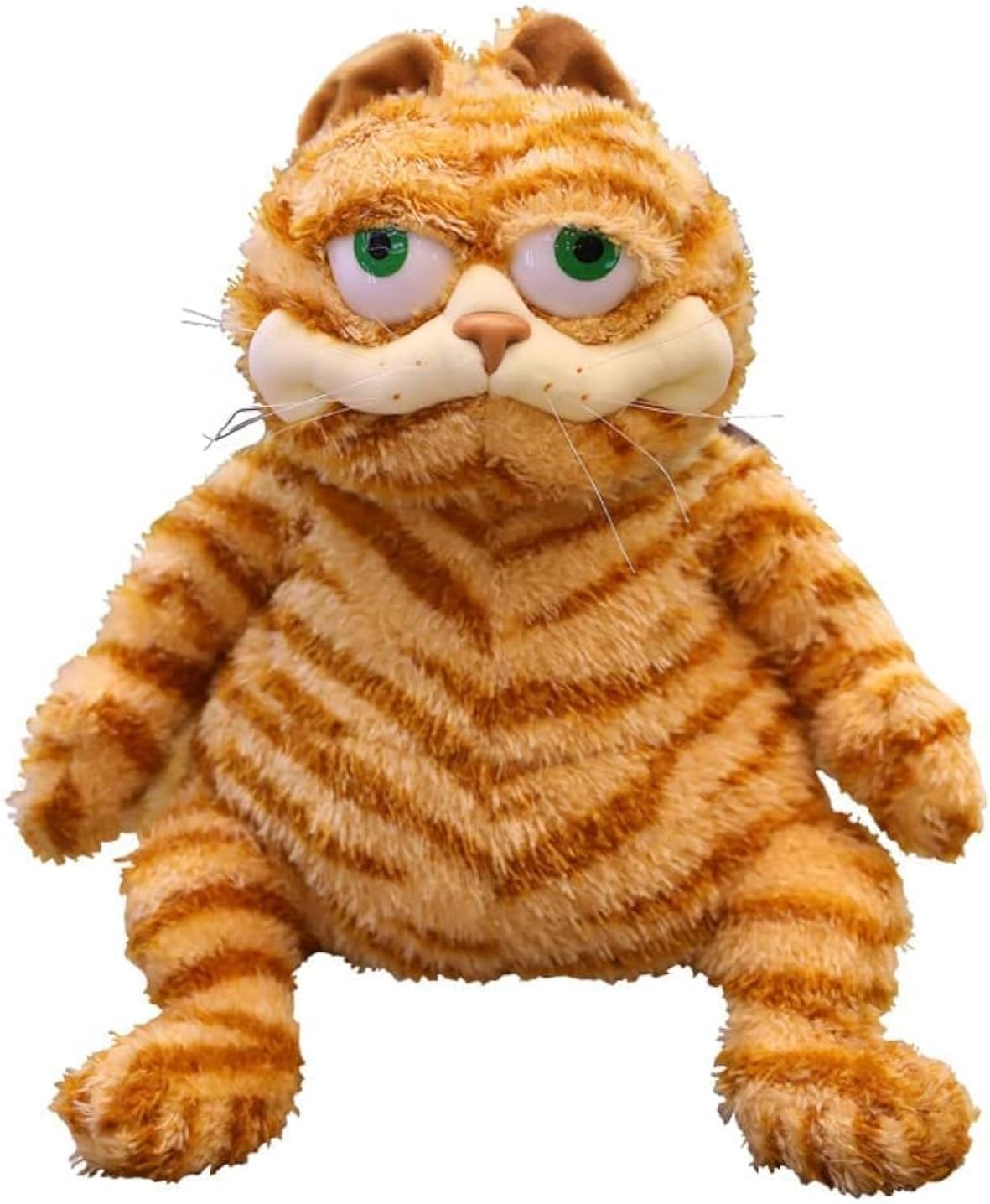 Fat Orange Plush Cat Fat Kitten Stuffed Animals Toy,Cute Fat Cat Plush Toy,Lifelike Yellow Tabby Cat Kitty Toy,Fat Kitten Tabby Cat Plush Toy for Boys and Girls Children Xmas Birthday Gift (11.8inch)