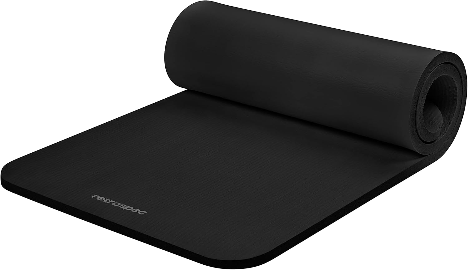 Retrospec Solana Yoga Mat 1" Thick With Nylon Carry Strap for Men & Women - Non Slip Exercise Mat for Home Yoga, Pilates, Stretching, Floor & Fitness Workouts