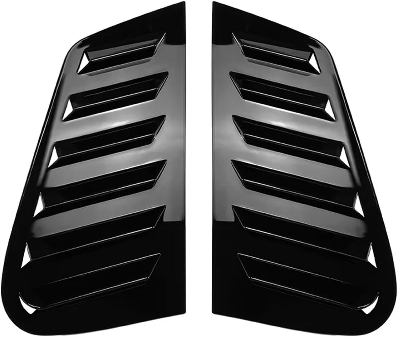 Tail Wing 2pcs Car Rear Window Shutter Cover Trim Window Louver Side Vent Trim Fit For VW GOLF MK7 MK7.5 2014-2019 Fit For GTI/GTD/R Glossy Black