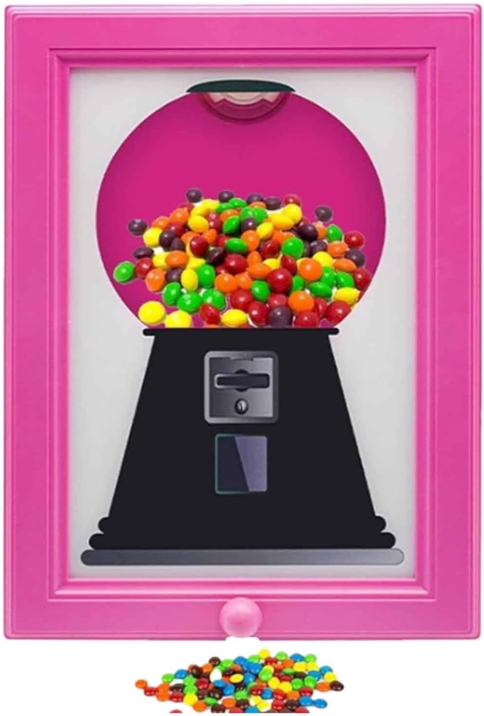 Candy Dispenser Picture Frame, Wall Mounted Gumball Vending Machine, Funny Sweet Dispenser Machines Photo Frame, Novelty Sweet Candy Dispensers Vending Machine Mini, for Home Wall Decor