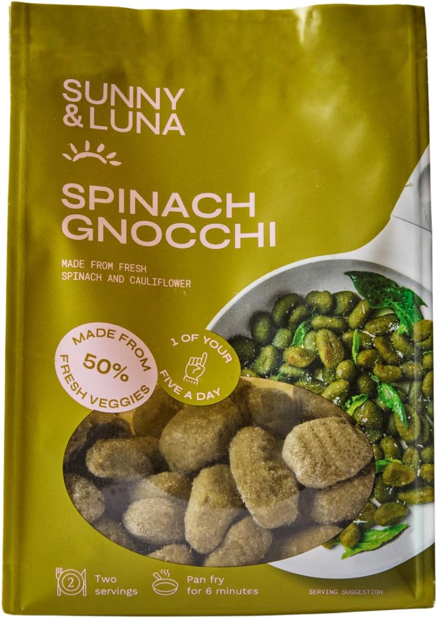 Sunny and Luna - Spinach Gnocchi 350g Vegan Gluten Free Plant-Based Vegetable Gnocchi Pasta
