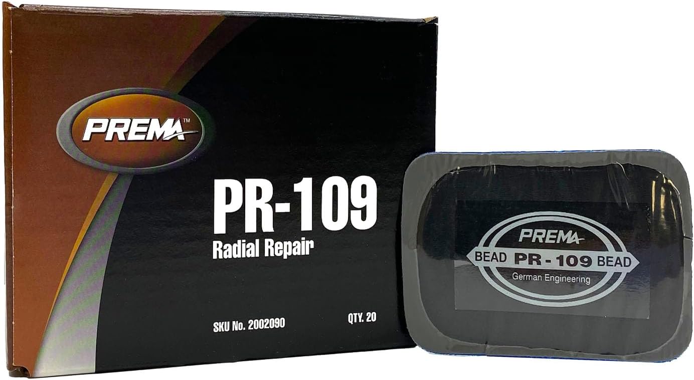 PREMA PR-109 Radial Tire Patches - Passenger Tire and Truck Tire Repair Patches - 3 x 2 inch Vulcanizing Tire Patches - 20 Per Box