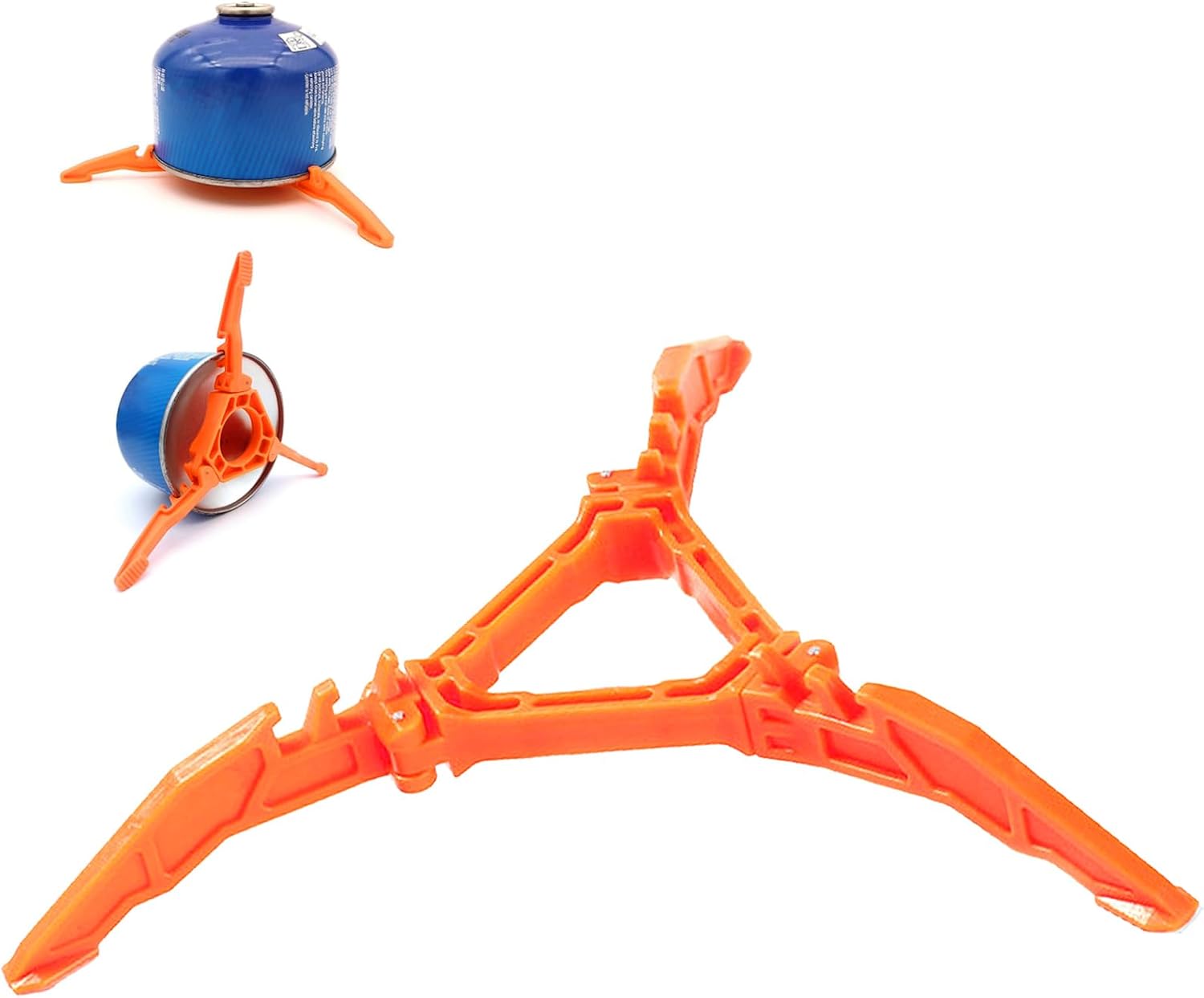 1 PCS orange gas tank stove stand tripod，Foldable gas tank stand，Outdoor stove flat gas tank stand，Gas tank stand，Gas tank support，Suitable for outdoor camping hiking picnic cooking
