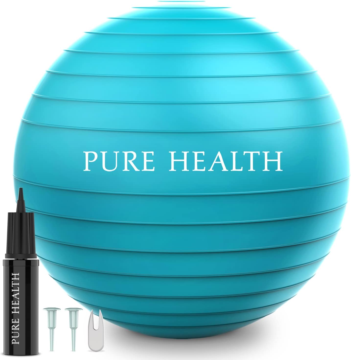 Exercise Fitness Swiss Yoga Ball - Anti Burst Extra thick with Hand Pump for Home Gym -Birthing Ball for Yoga, Pilates, Fitness, Pregnancy & Labour