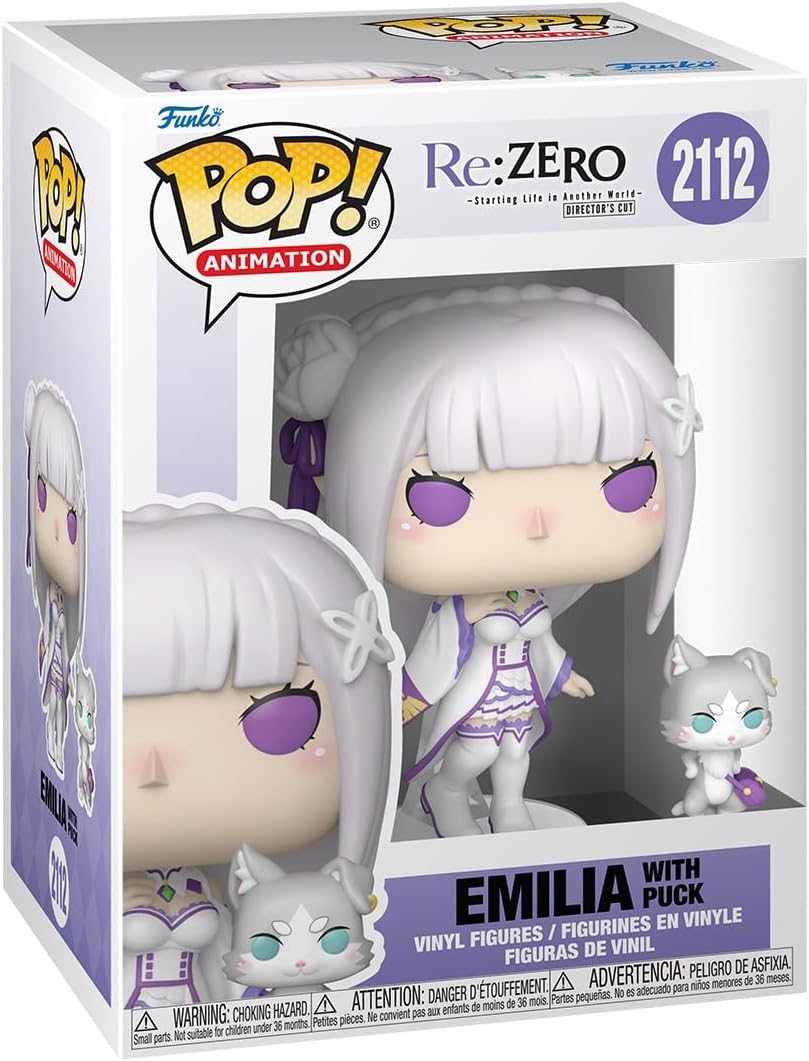 Funko Pop! & Buddy: Re: Zero - Emilia with Puck - Collectable Vinyl Figure - Gift Idea - Official Merchandise - Toys for Kids & Adults - Anime Fans - Model Figure for Collectors