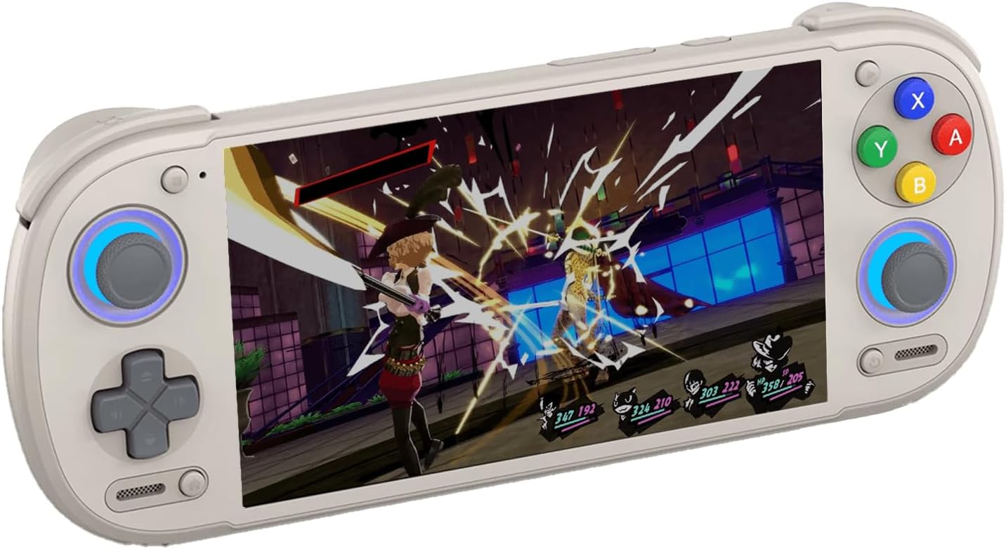 Retroid Pocket 6 Handheld Games Console - 5.5 Inch 120Hz 1080p AMOLED Screen, Snapdragon 8 Gen 2 Processor, 8GB RAM, 128GB Storage, Wi-Fi 7, 3D Hall Effect Joysticks Portable Android Gaming Player