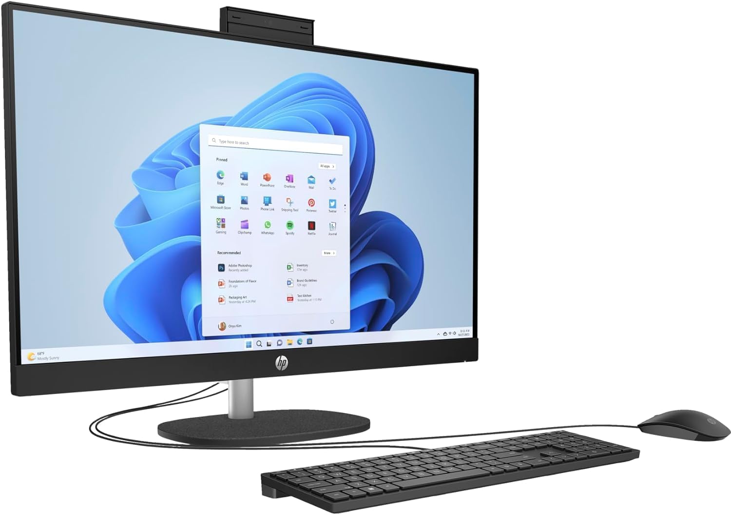 HP Pavilion 27 Touch Desktop 4TB SSD 32GB RAM (AMD Ryzen 7 Processor 8 Cores and Max Boost 4.30GHz, 32 GB RAM, 4 TB SSD, 27-inch FullHD IPS Touchscreen, Win 11) PC Computer All-in-One