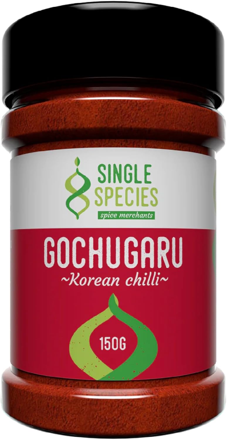 Angus & Oink | Superior Single Species Gochugaru Chilli Flakes | Authentic Kimchi & Korean Cuisine | Smoky, Fruity-Sweet Flavor | Stir Fries & Marinades| 1 x 150G Tub with Shaker Cap