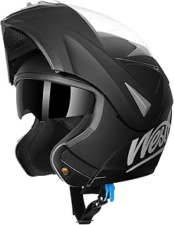 Westt Motorcycle Helmets Modular Motorcycle Helmet for Adults Motorbike Helmet ATV Helmet with Dual Visor for Men & Women Full Face Helmet Flip Up Motorcycle Helmet DOT Approved