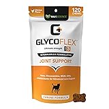 VetriScience Extra Strength Healthy Hip & Joint Chews, GlycoFlex Glucosamine & Green-Lipped Mussel Joint Support Supplement for Dogs, Promote Mobility & Soothe Joint Discomfort, Chicken, 120 Count