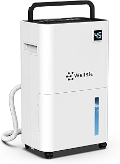 Dehumidifier for Basement & Home - 50 Pint Dehumidifier with Smart Humidity Control, 24HR Timer, Dehumidifier with Drain Hose for Continuous Drainage - Quiet Dehumidifier with 3 Working Modes