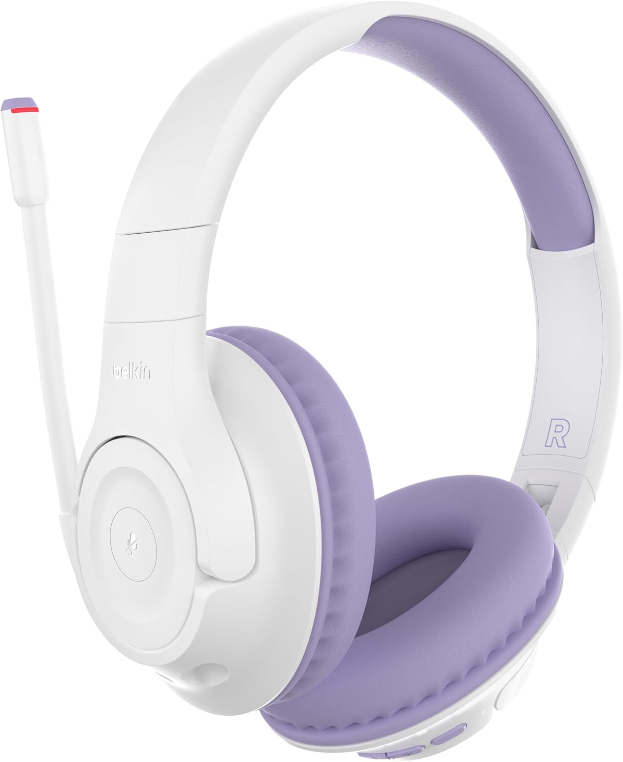 Belkin SoundForm Inspire Wireless Over-Ear Headset for Kids, On-Ear Headphones for Girls and Boys, Online Learning, & Travel with Built-In Microphone - Compatible with iPhone, iPad, Galaxy, and More