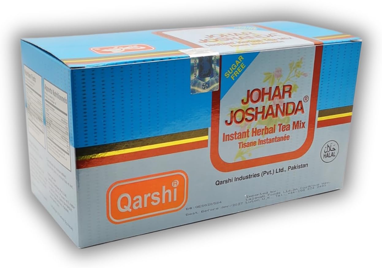 MAWANS Qarshi Johar Joshanda Herbal Tea Sugar Free Cold Flu remedy - Pack of 30 Sachets