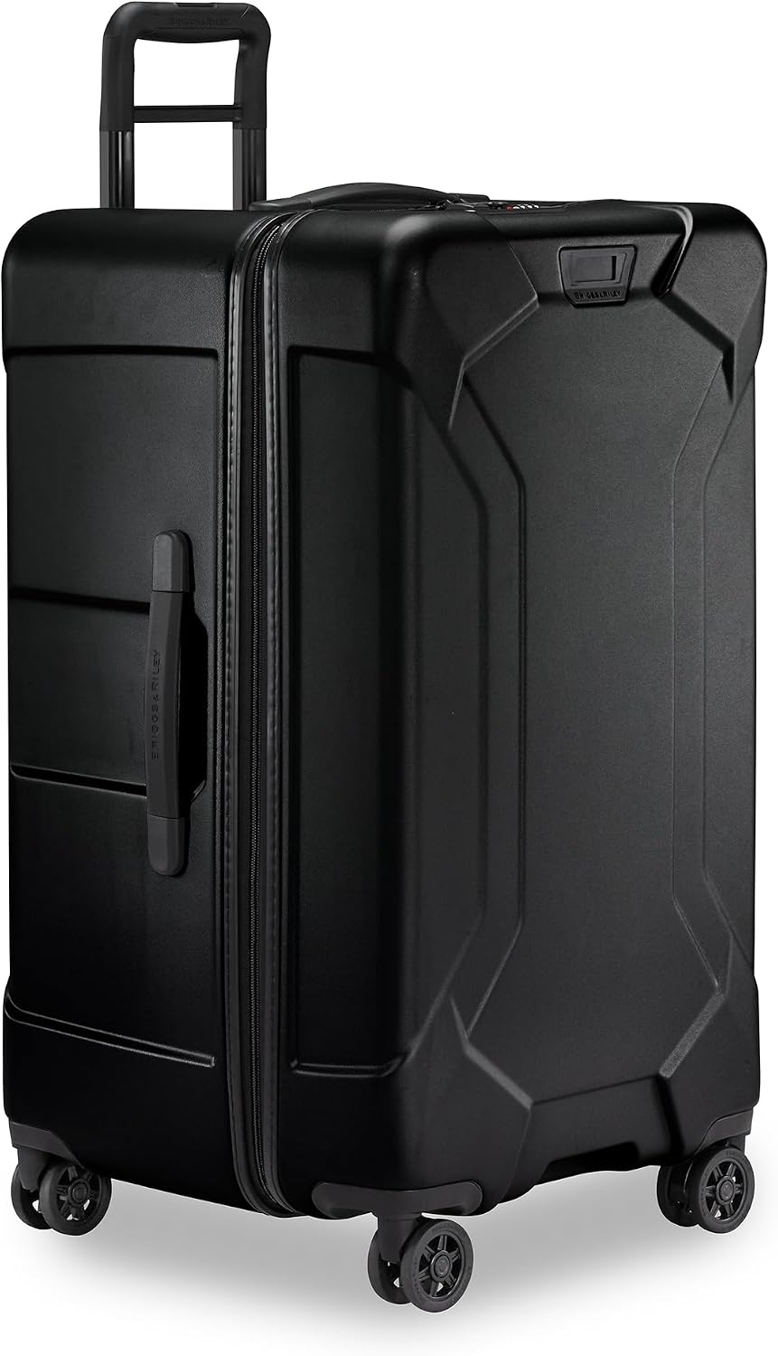 Briggs & Riley 28" Medium Trunk Spinner - Checked Luggage for Travel, Suitcases with Wheels, Hardside Rolling Bag for Men & Women, Self-Repairing Zipper - Torq Collection, Stealth Black