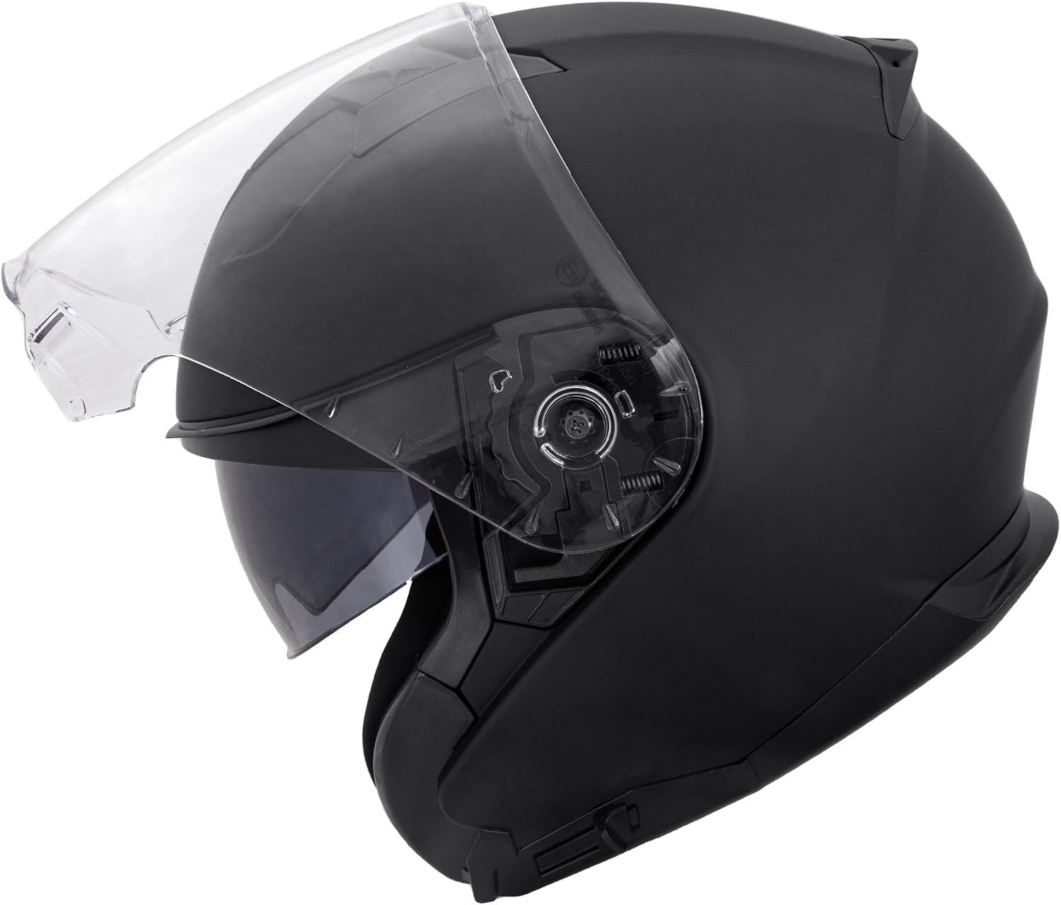 Zorax ZOR-602 Double Sun Visor Open Face Helmet - Matt Black L (59-60cm)