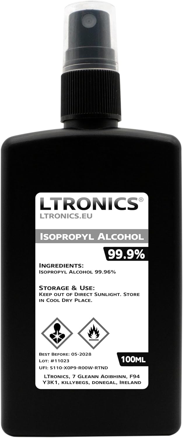 Isopropyl Alcohol Premium ACS BP Grade 99.9% IPA Rubbing Alcohol Isopropanol - 100ml Spray Cap