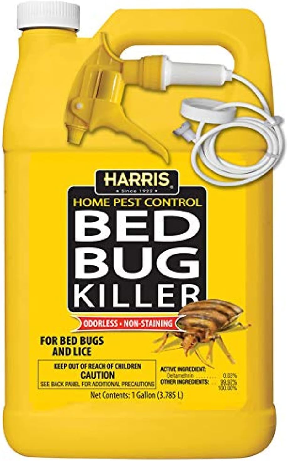 HARRIS Bed Bug Killer, Liquid Spray with Odorless and Non-Staining Formula (Gallon)