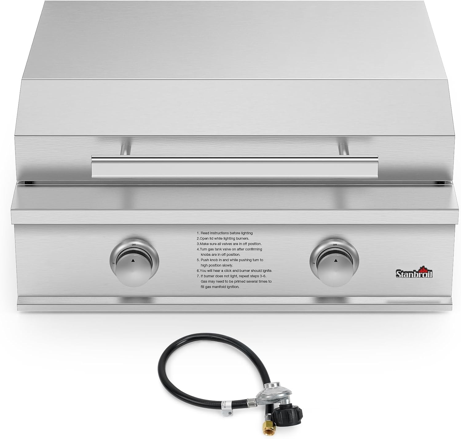 Stanbroil 28-Inch Built-In Gas Griddle for Outdoor Kitchen, Liquid Propane
