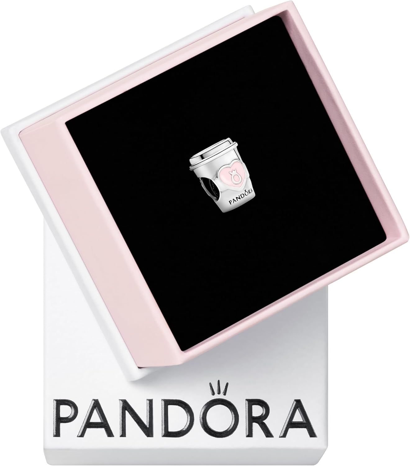 Pandora Take a Break Coffee Cup Charm - Compatible Moments - Sterling Silver Charm - Gift with Gift Box