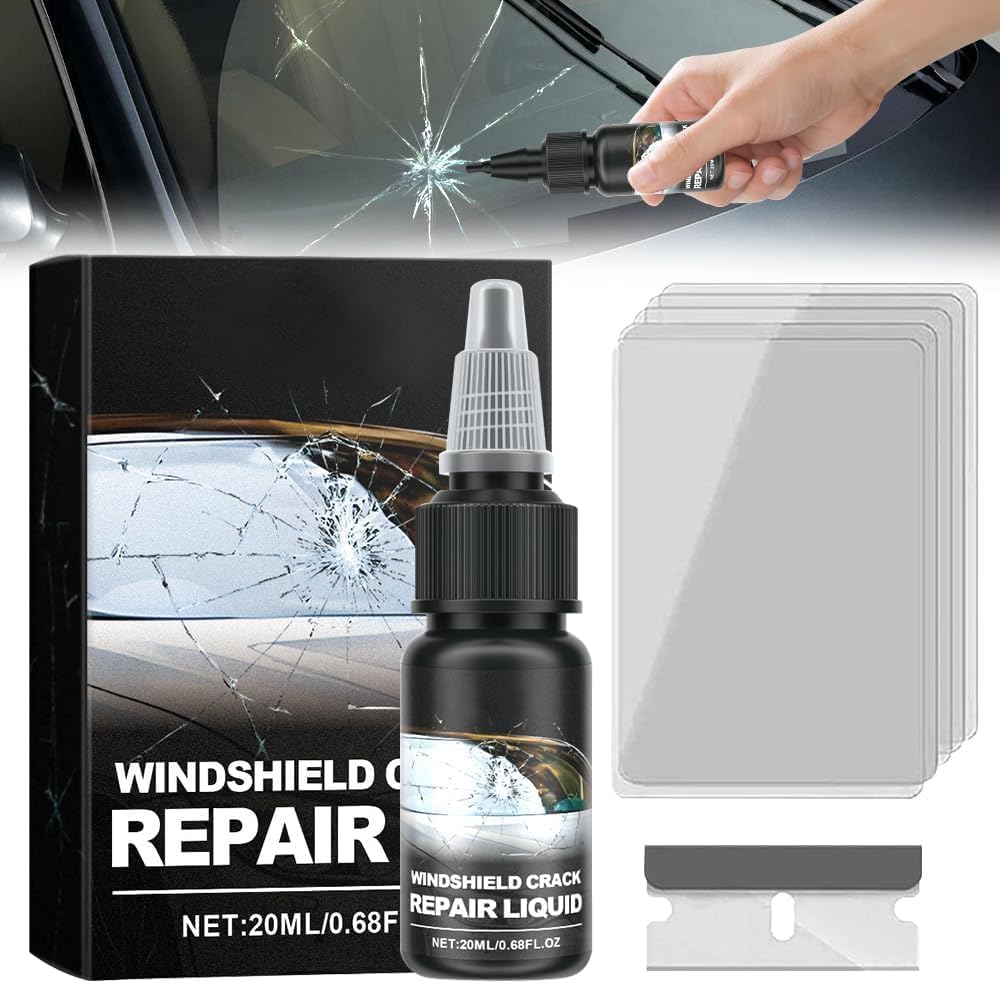 Cracks Gone Windshield Crack Repair Kit, 2025 Upgraded Premium Car Windshield Crack Repair Fluid, Glass Repair Liquid for Cracks, Quick Fix Windshield & Glass Repair Tools (1 Sets)