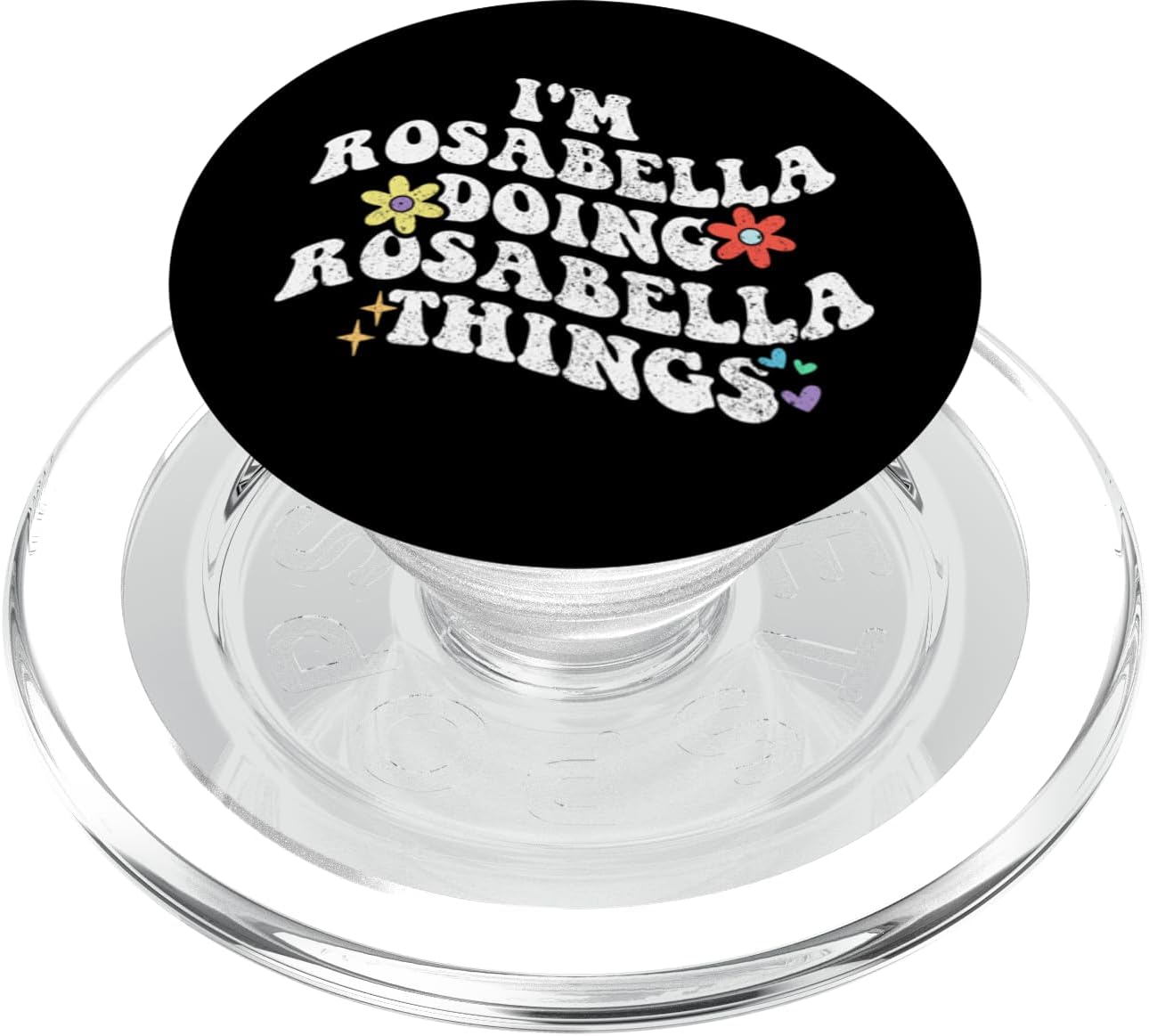 Retro Groovy Im ROSABELLA Doing ROSABELLA Things Funny PopSockets PopGrip for MagSafe
