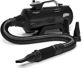 shernbao Dog Dryer High Velocity Professional Dog Pet Grooming Hair Drying Force Dryer Blower 6.0HP (DHD-2400T) (6.0HP, Jet Black)