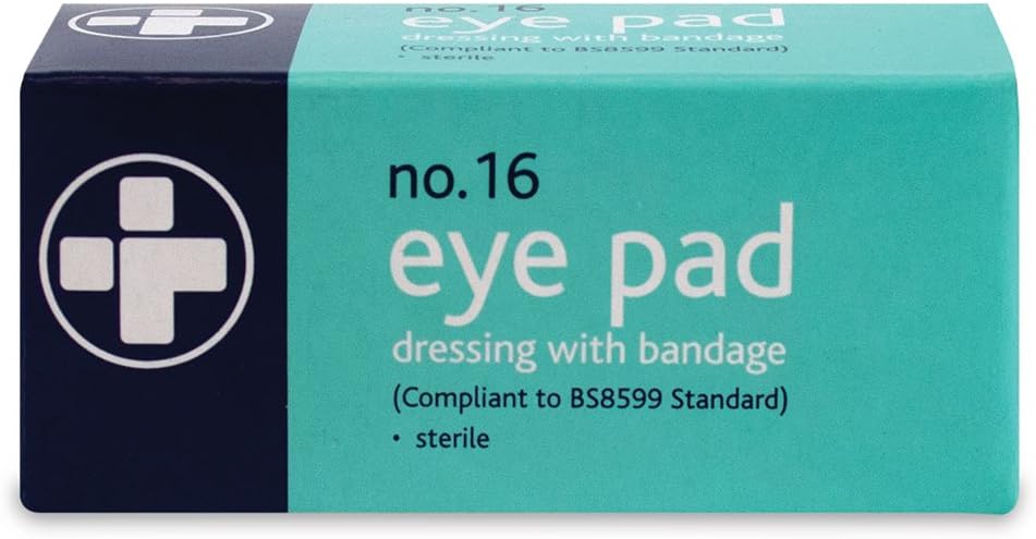 Reliance Medical First Aid Eye Pad Bandage - Thick, Comfortable, Sterile, Individually Boxed Eye Pad Dressing with Stretch Bandage for Wounds and Injuries, Pack of 10