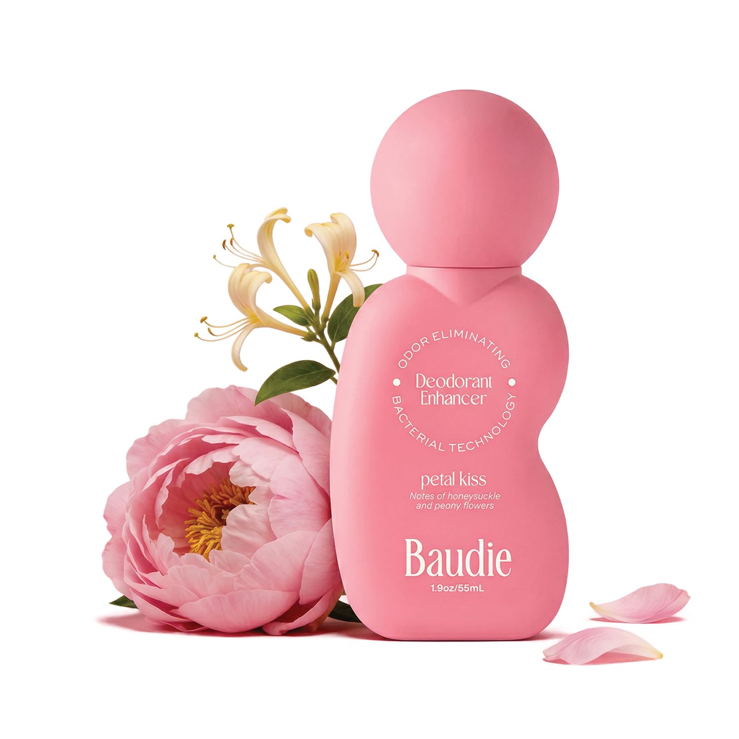 Baudie Deodorant Enhancer® Probiotic Underarm Toner - Petal Kiss - Patented Pre-Deodorant Spray That Helps Deodorants Last Longer and Helps Sweat Stay Odorless - Spray, Wipe, Apply