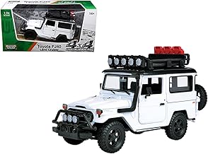 Motor Max 1974 Toyota FJ40 Land Cruiser, White 79137WT - 1/24 Scale Diecast Model Toy Car
