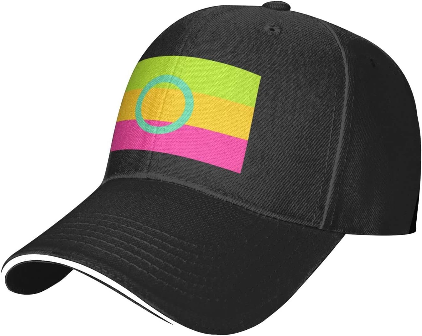 Oudrspo Sexually Undefined Rainbow LGBT Pride Adjustable Sandwich Dad Casquette for Men Women