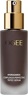 Ogee Complexion Perfecting Tinted Moisturizer For Face (Mahogany 14.5N - Deep Cocoa (Rich Undertones) - Lightweight Tinted Serum with Vitamin C & Jojoba Oil - Certified Organic & Made in USA