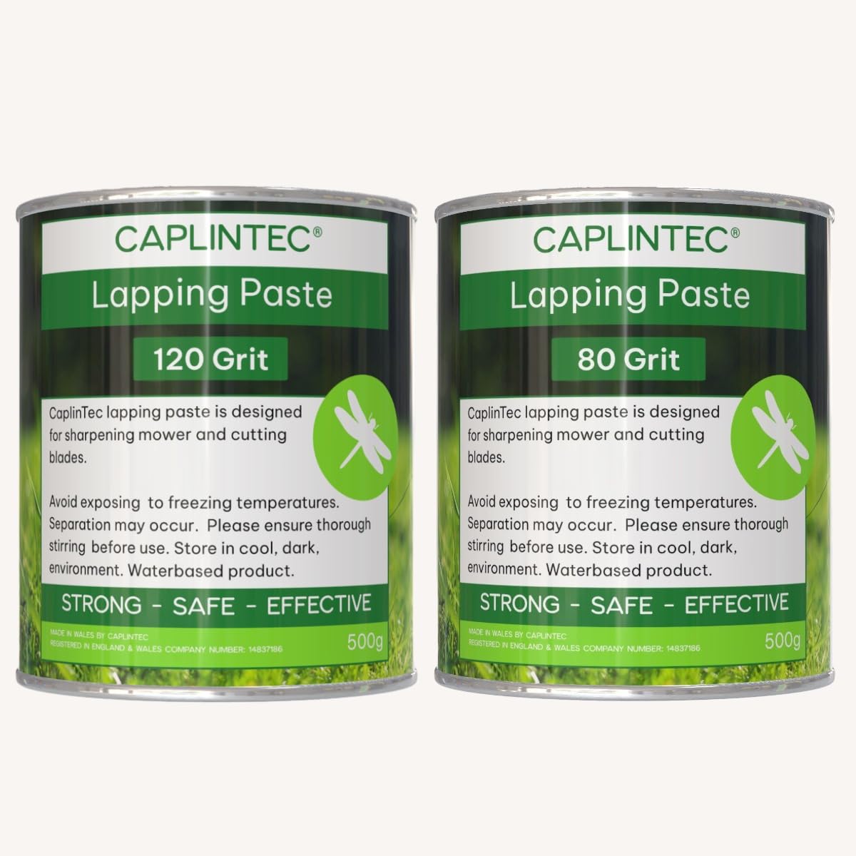 CaplinTec Back Lapping Paste | Valve Grinding Paste | Oil-Free, Odour-Free Formula for Precise and Efficient Maintenance | Performance for All Equipment Types (80 & 120 Grit, Twin Pack, 2 x 500ml)