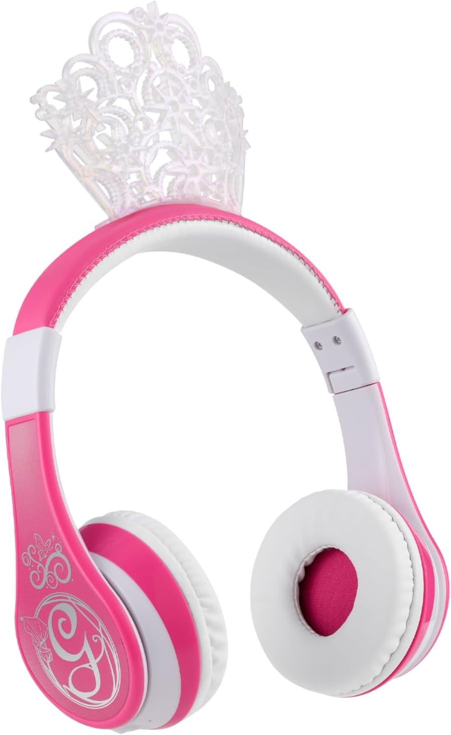 eKids Wicked Glinda Bluetooth Headphones, Wireless Headphones with Microphone Includes Aux Cord, Volume Reduced Kids Foldable Headphones for School, Home, or Travel