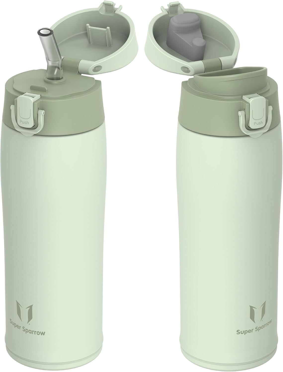 Sparrow Insulated Water Bottle 500/750/950ml Metal Bottle, Includes 2 Lids