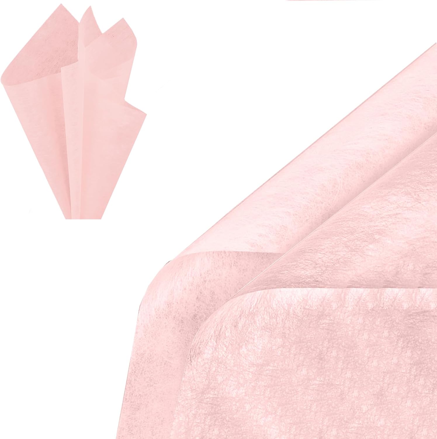 80 Sheets Cotton Bouquet Wrapping Paper,17 * 22inch Non-Woven Withdrawable Pleated Floral Wrapping Gift Packaging Paper Flower Shop Supplies for DIY (Pink)