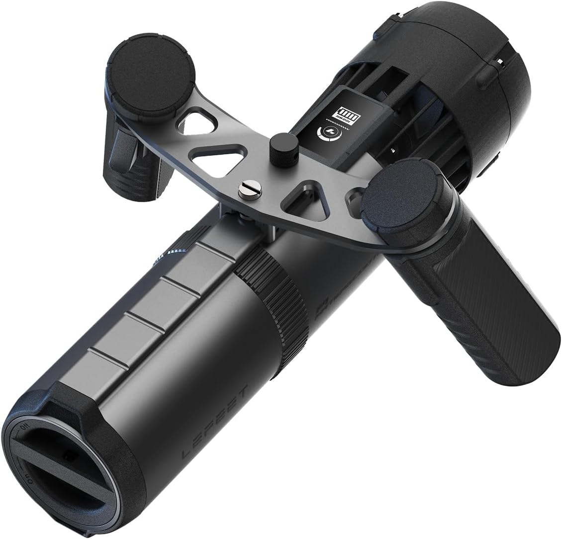 LEFEET P1 Underwater Scooter [Professional Grade]: Max 2m/s Super Power Mini, Built-in Camera Mount, Modular Design Expands,60M Waterproof Sea Scooter for Diving,Snorkeling,Swimming