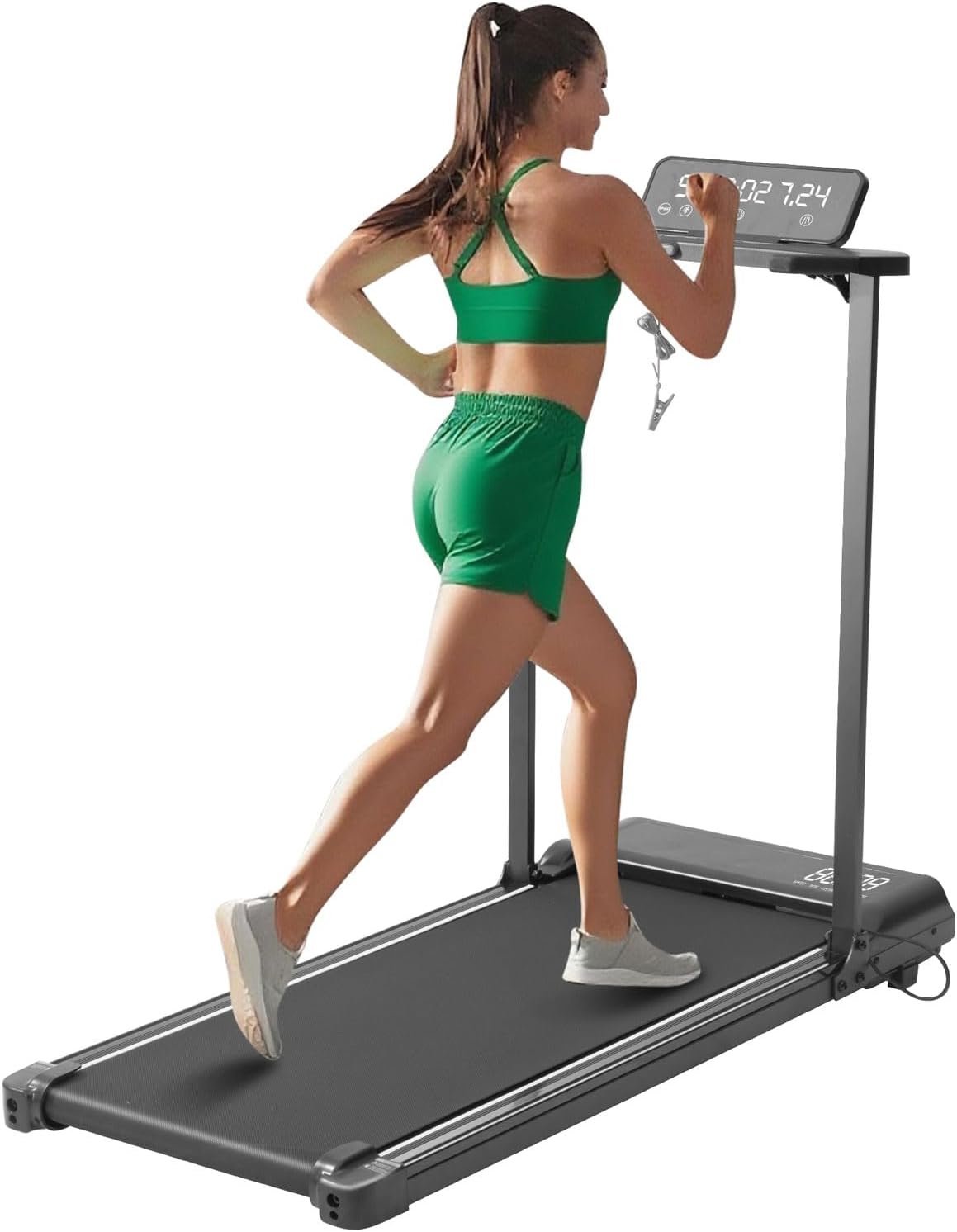 Compact Walking Pad with Handle Bar, Electric Treadmill with Handles and 3.5HP Powerful, Portable Small Walking Pads Treadmill for Home Small Spaces,400LBS Weight Capacity