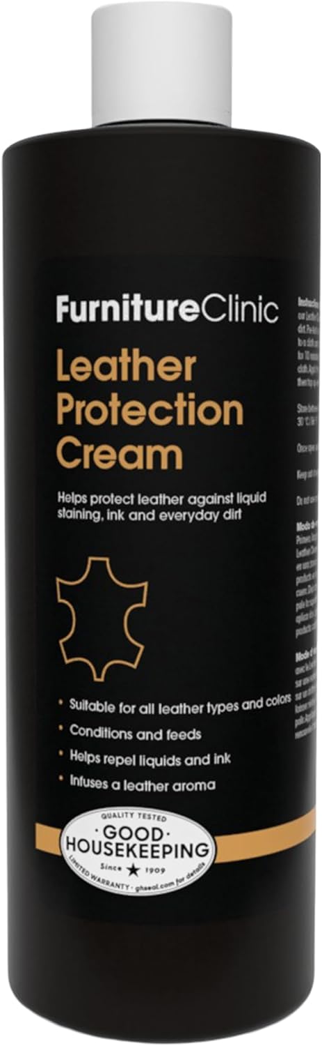 Furniture Clinic Leather Protection Cream, Conditioner, 2-in-1 Formula