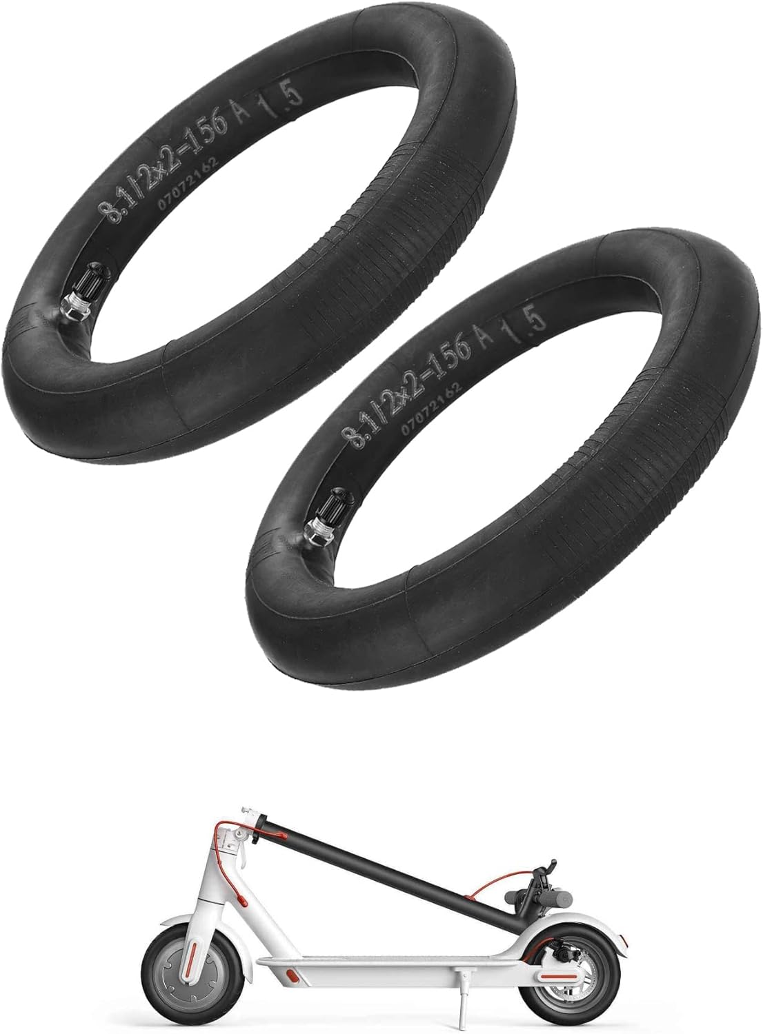 Fututech 8.5 Inch 8 1/2 x 2 Inner Tubes for Xiaomi M365 Pro Pro2 1S for Mi 3 for Gotrax Gxl V2/Gotrax XR Accessory Electric Scooter Replacement Parts Scooter Scooter (Inner Tubes*2)