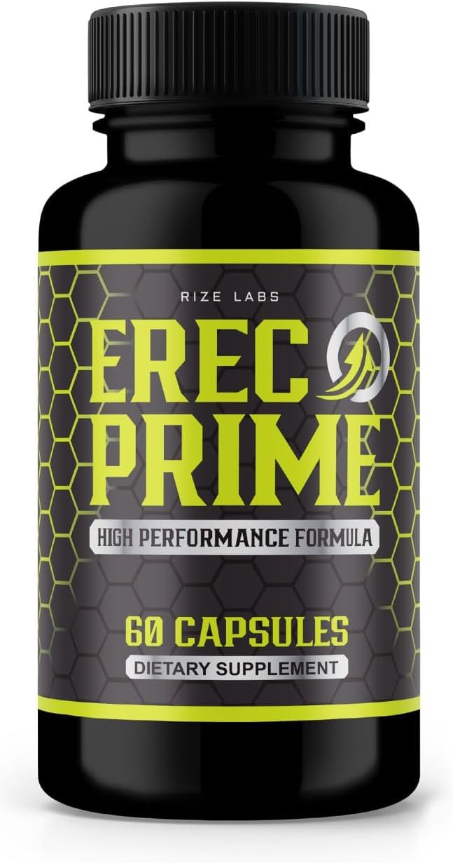 Erec Prime Pills for Men, ErecPrime Male Capsules, Erec Prime High Performance Formula, All-Natural Support for Peak Performance & Overall Health, Official ErectPrime24 Reviews (60 Capsules)