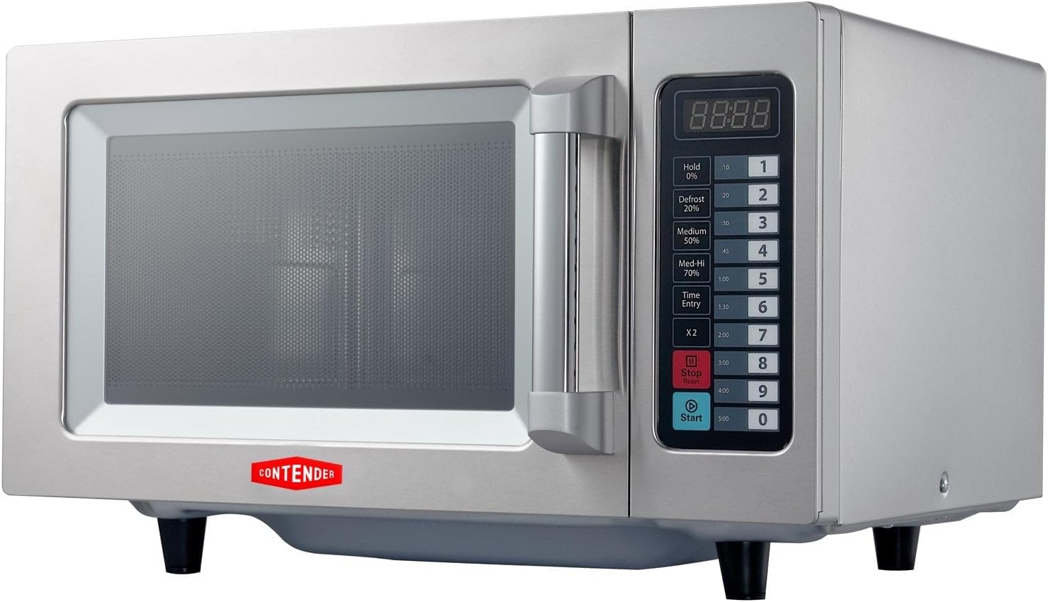 Contender Quattro Programmable Commercial Microwave 1000W 25Ltr. High Performance Microwave Oven For Professional Working Kitchens, Catering & Cooking Establishments.