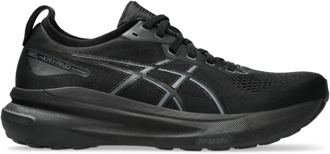 ASICS Men's Gel-Kayano 31 Running Shoes, 11.5, Black/Black