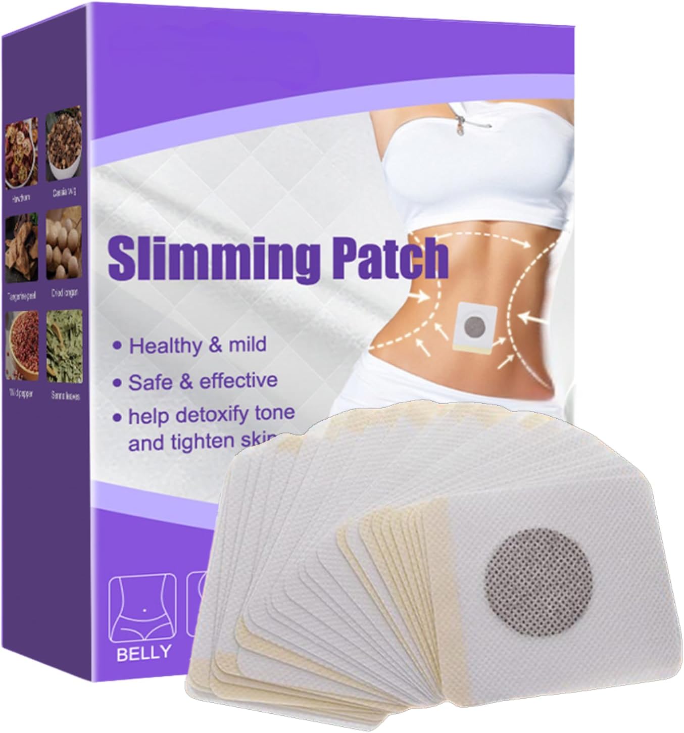 Slimming Patches-Weight Loss Patch-Advanced Belly Fat Burner for Women-Fast-Slimming Sticker Patch for Targeted Fat Burning, Anti-Cellulite-Tested Formula,Natural and Gentle